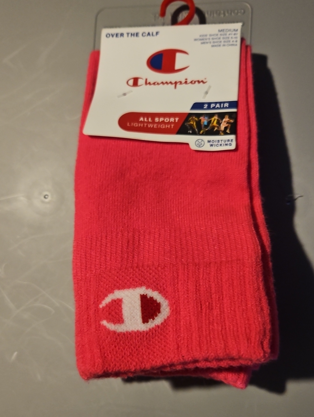 CHAMPION UNISEX OVER THE CALF ALL SPORT SOCKS: YOUTH 4Y-8Y WOMENS 5-10 MENS 4-8